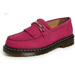 Dr. Martens Adrian Snaffle Loafers Leather Platform Fuchsia Pink Womens Size 10